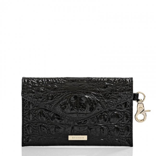 Brahmin | Women's Mini Envelope Case Black Melbourne | Quick Ship!