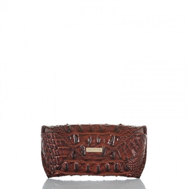 Brahmin | Women's Designer Leather Eyeglass Case | Pecan Melbourne | Quick Ship!