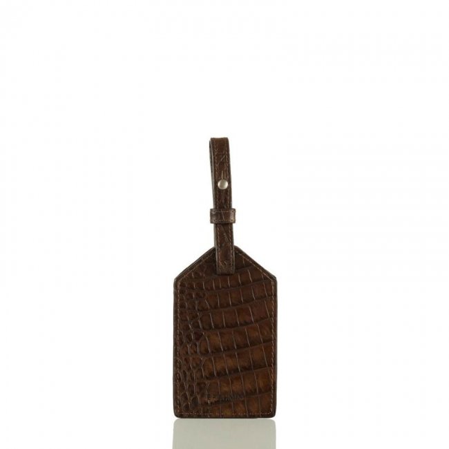 Brahmin | Men's Mens Luggage Tag Cocoa Brown Vintage Melbourne | Quick Ship!