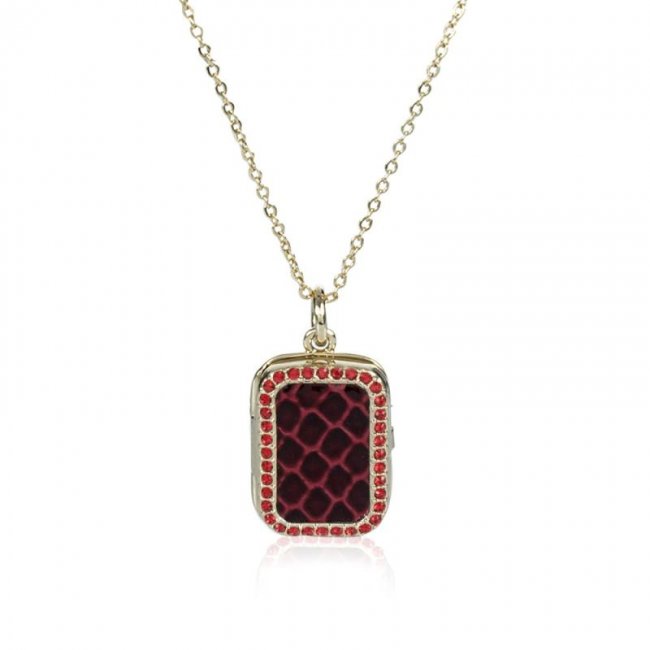 Brahmin | Women's Crystal Locket Necklace Rose Fairhaven | Quick Ship!