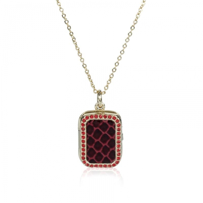 Brahmin | Women's Crystal Locket Necklace Rose Fairhaven | Quick Ship!