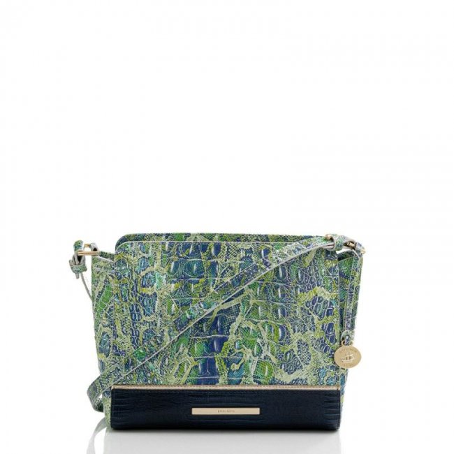 Brahmin | Women's Carrie Crossbody Green Viper Mackay | Quick Ship!