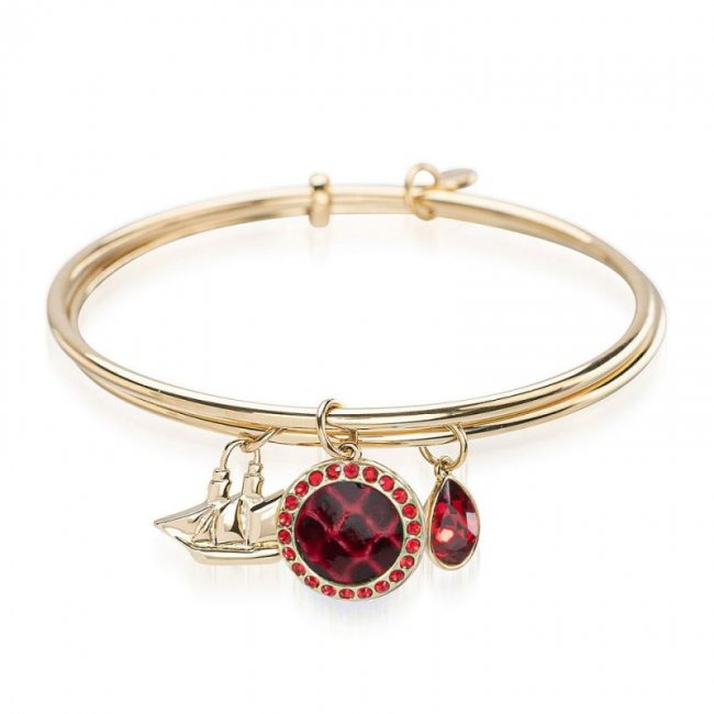 Brahmin | Women's Double Crystal Charm Bangle Rose Fairhaven | Quick Ship!
