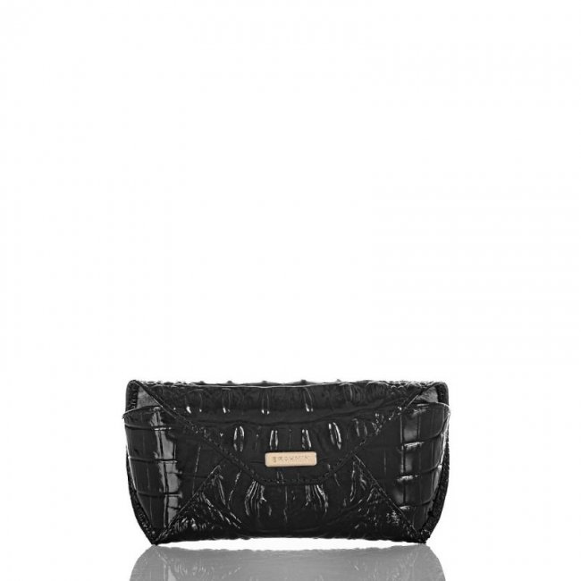 Brahmin | Women's Black Leather Eyeglass Case | Black Melbourne | Quick Ship!