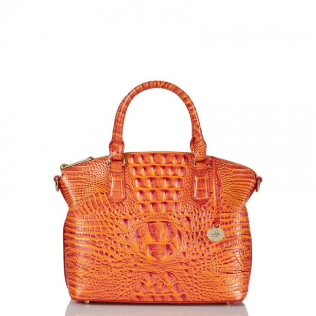 Brahmin | Women's Duxbury Satchel Dusty Orange Melbourne | Quick Ship!