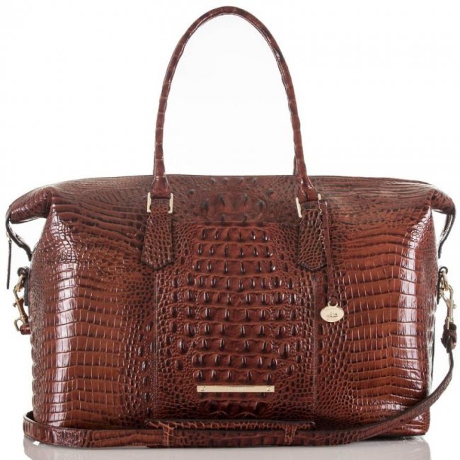 Brahmin | Women's Duxbury Weekender | Brown Leather Weekend Bag | Quick Ship!