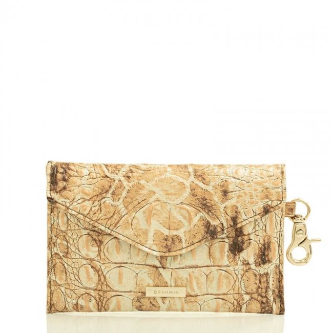 Brahmin | Women's Mini Envelope Case Camel Safari Melbourne | Quick Ship!