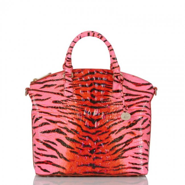 Brahmin | Women's Large Duxbury Satchel Pink Feline Ombre Melbourne | Quick Ship!