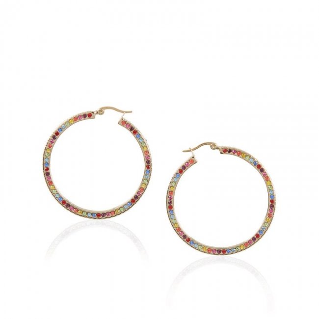 Brahmin | Women's Hoop Crystal Earring Multi Fairhaven | Quick Ship!