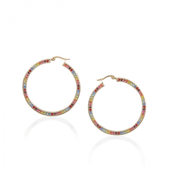 Brahmin | Women's Hoop Crystal Earring Multi Fairhaven | Quick Ship!
