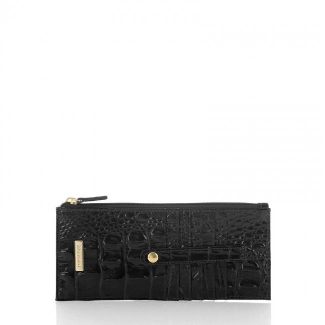 Brahmin | Women's Black Leather Credit Card Wallet | Black Melbourne | Quick Ship!