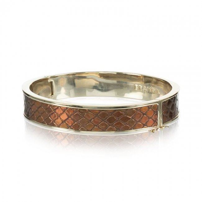 Brahmin | Women's Heritage Leather Bangle Bronze Fairhaven | Quick Ship!