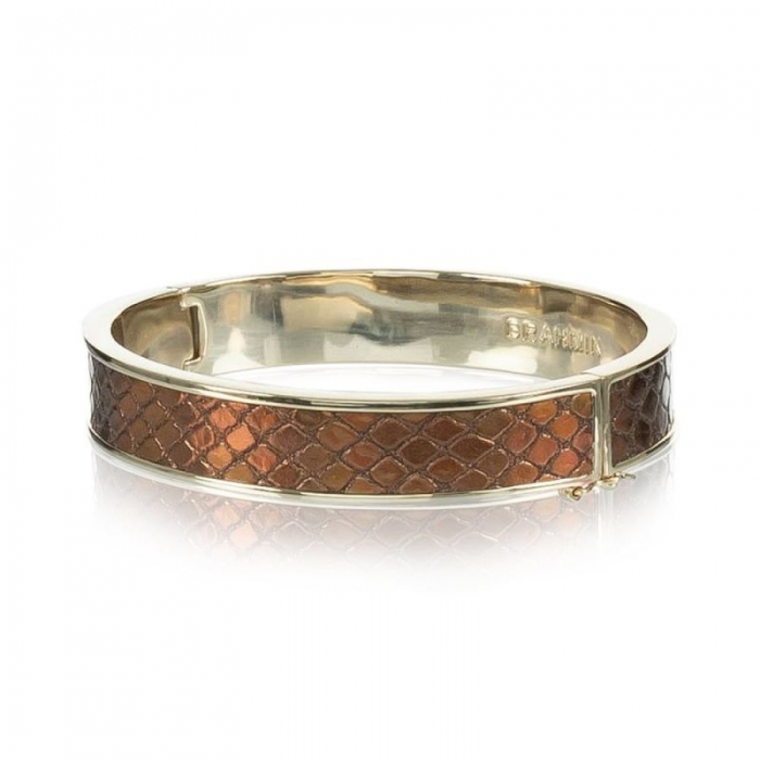 Brahmin | Women's Heritage Leather Bangle Bronze Fairhaven | Quick Ship!