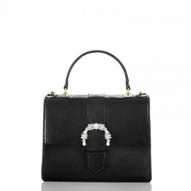 Brahmin | Women's Luxe Mini Francine Black Topsail | Quick Ship!