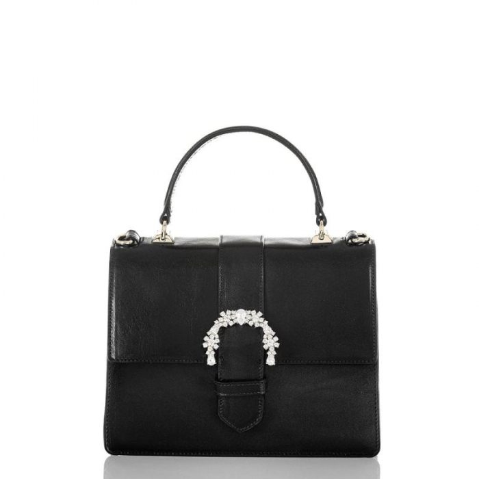 Brahmin | Women's Luxe Mini Francine Black Topsail | Quick Ship!
