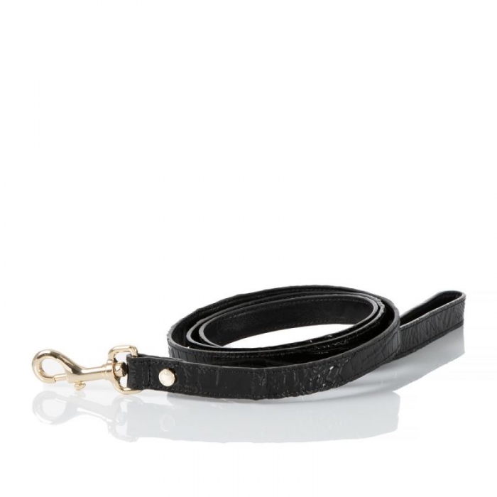 Brahmin | Women's Medium Pet Leash Black Melbourne | Quick Ship!