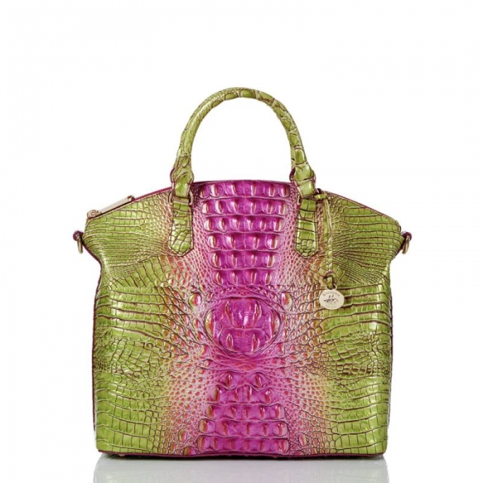 Brahmin | Women's Large Duxbury Satchel Limeade Ombre Melbourne | Quick Ship!