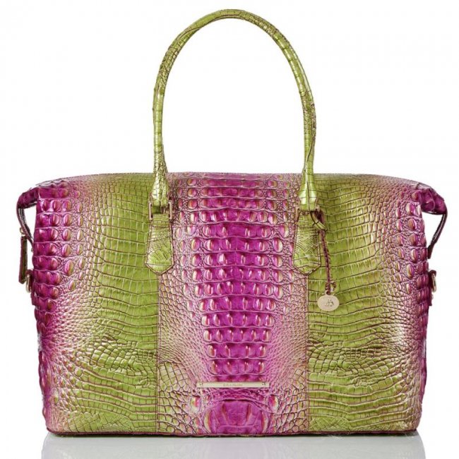 Brahmin | Women's Duxbury Weekender Limeade Ombre Melbourne | Quick Ship!