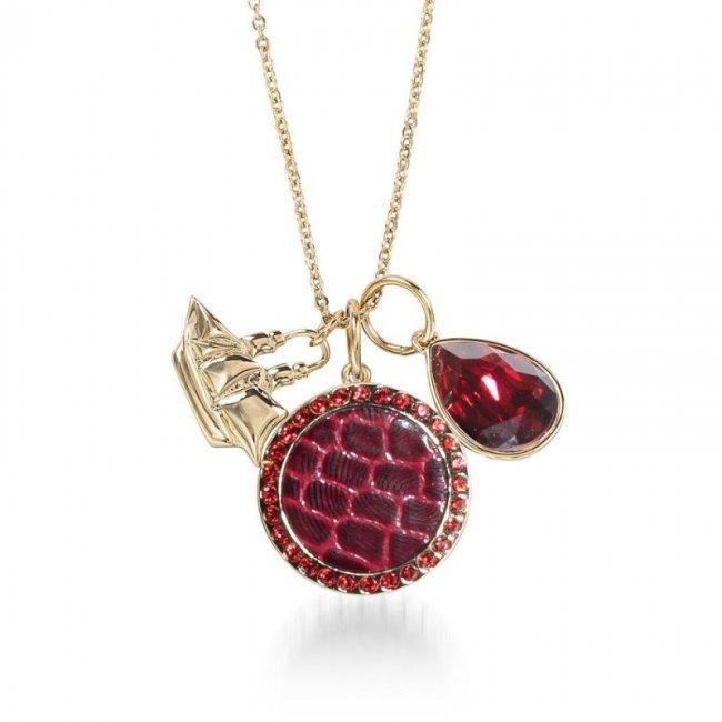 Brahmin | Women's Crystal Charm Necklace Rose Fairhaven | Quick Ship!