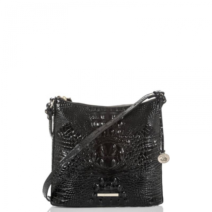 Brahmin | Women's Katie Black Leather Crossbody | Black Melbourne | Quick Ship!