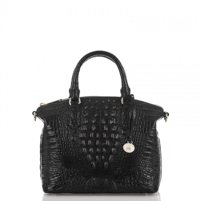 Brahmin | Women's Duxbury Satchel Black Melbourne | Quick Ship!