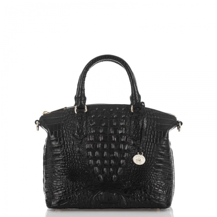 Brahmin | Women's Duxbury Satchel Black Melbourne | Quick Ship!