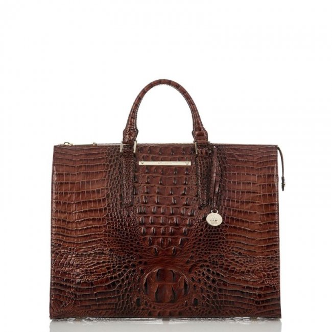 Brahmin | Women's Business Tote Bag | Pecan Melbourne | Quick Ship!