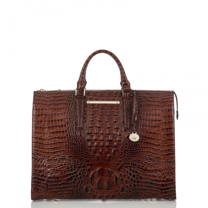 Brahmin | Women's Business Tote Bag | Pecan Melbourne | Quick Ship!
