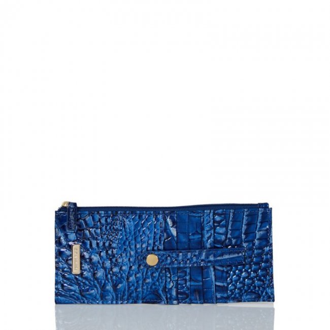 Brahmin | Women's Credit Card Wallet Vista Blue Ombre Melbourne | Quick Ship!