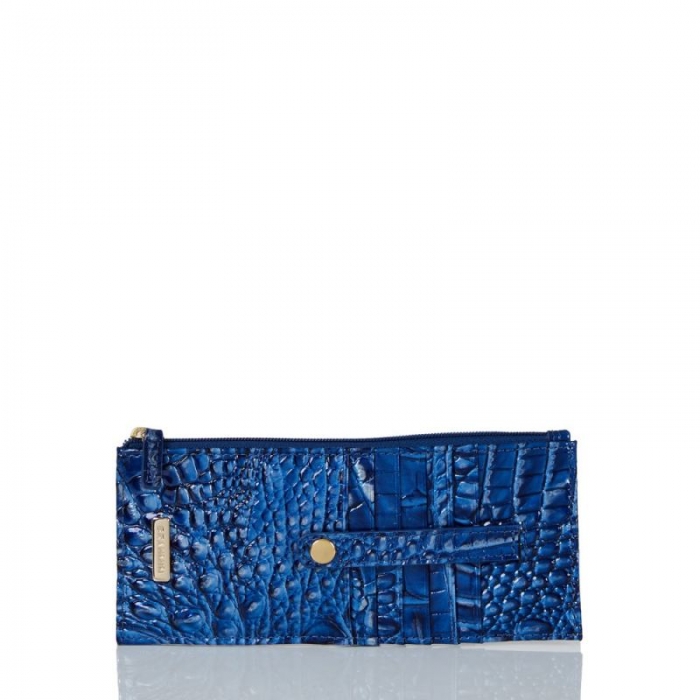 Brahmin | Women's Credit Card Wallet Vista Blue Ombre Melbourne | Quick Ship!