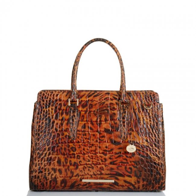 Brahmin | Women's Finley Carryall Cognac Hendrix | Quick Ship!