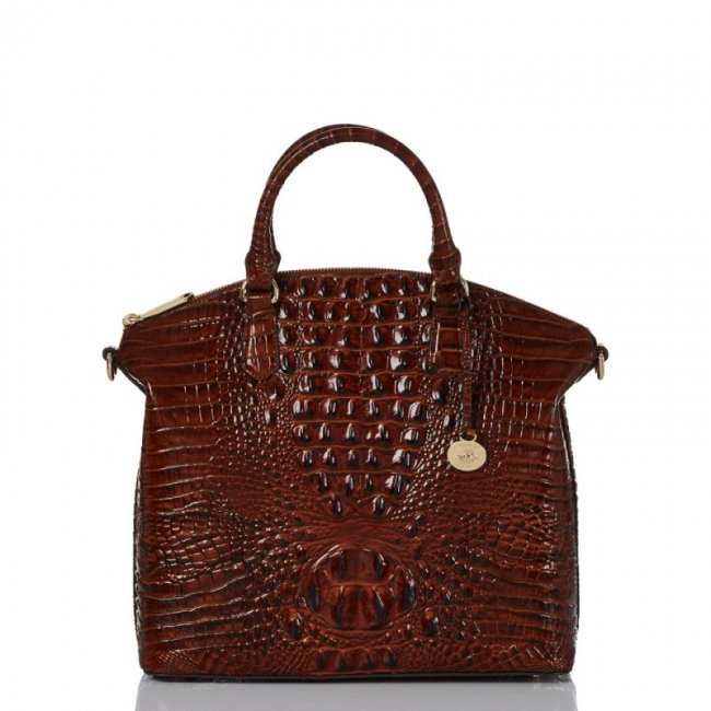 Brahmin | Women's Large Duxbury Satchel Pecan Melbourne | Quick Ship!