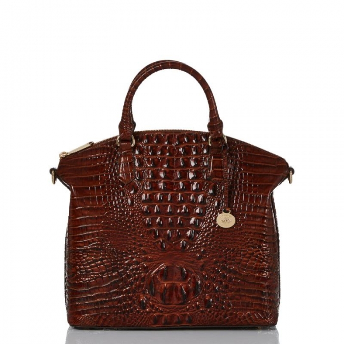 Brahmin | Women's Large Duxbury Satchel Pecan Melbourne | Quick Ship!