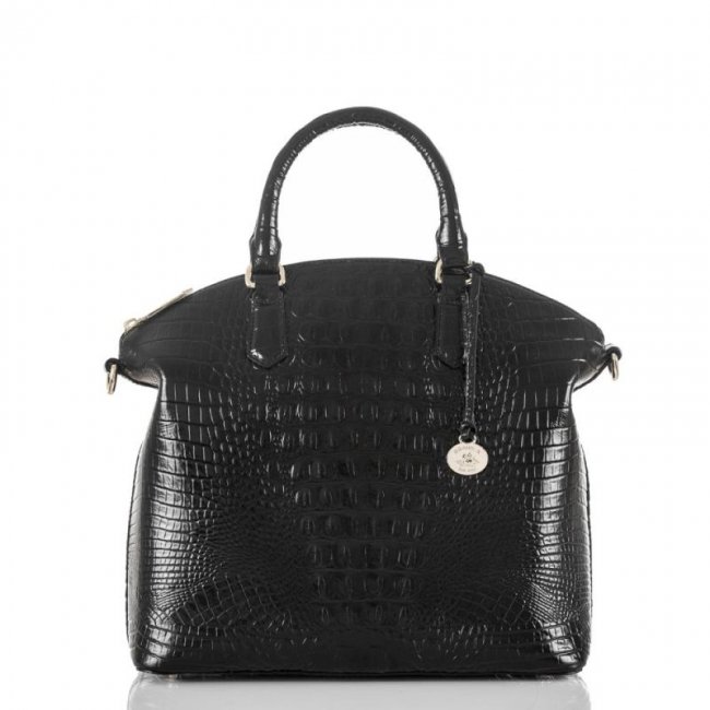 Brahmin | Women's Large Duxbury Satchel | Large Black Leather Satchel | Quick Ship!