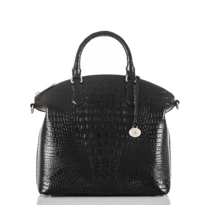Brahmin | Women's Large Duxbury Satchel | Large Black Leather Satchel | Quick Ship!