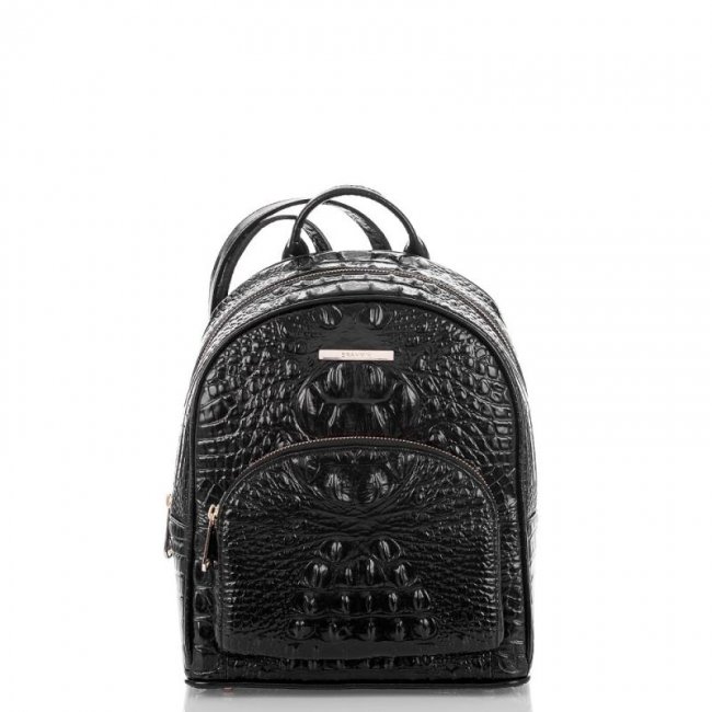 Brahmin | Women's Mini Dartmouth | Mini Black Leather Backpack | Quick Ship!