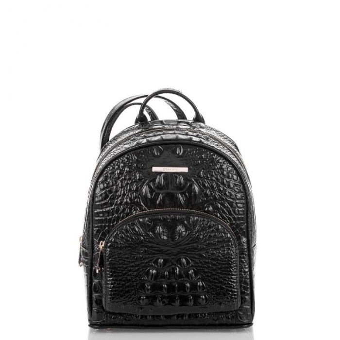 Brahmin | Women's Mini Dartmouth | Mini Black Leather Backpack | Quick Ship!