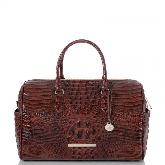 Brahmin | Women's Spencer | Brown Leather Weekend Duffle Bag | Quick Ship!