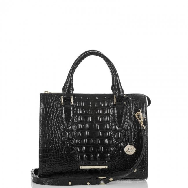 Brahmin | Women's Anywhere Convertible Black Satchel Handbag | Quick Ship!