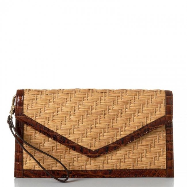 Brahmin | Women's Kaia Clutch Pecan Chatham | Quick Ship!