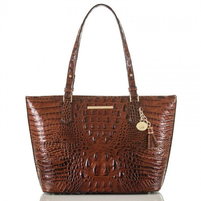 Brahmin | Women's Medium Asher Tote Handbag | Pecan Melbourne | Quick Ship!