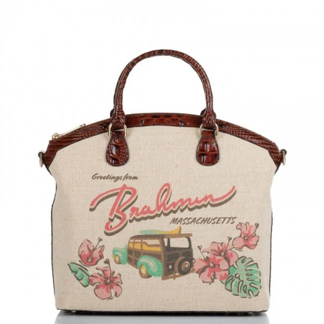 Brahmin | Women's Large Duxbury Satchel Pecan Pipa | Quick Ship!