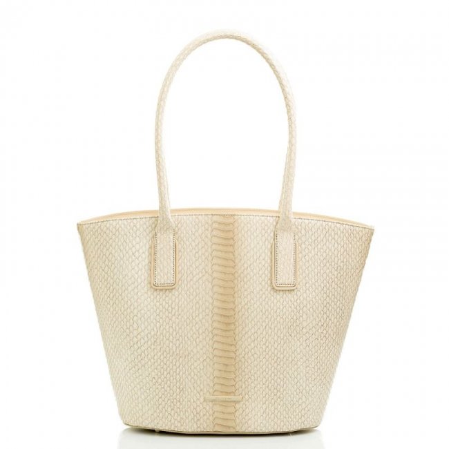 Brahmin | Women's Medium Bowie Praline Plaza | Quick Ship!