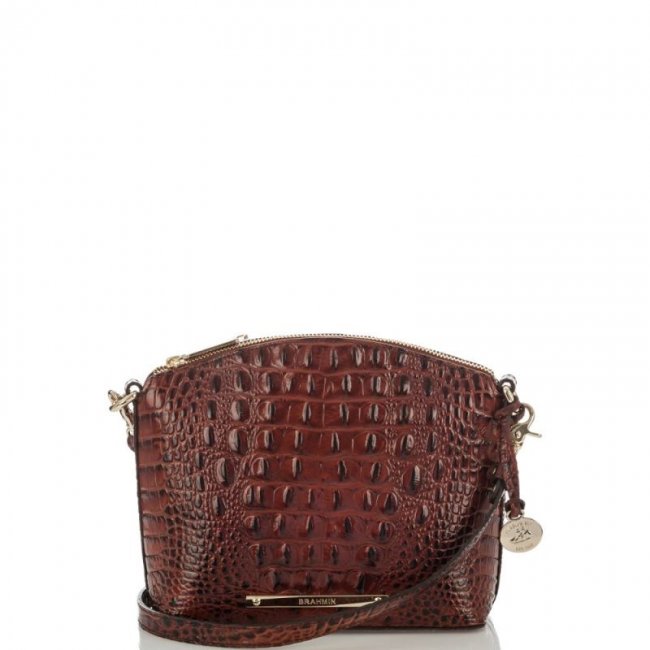 Brahmin | Women's Mini Duxbury | Mini Brown Leather Satchel Handbag | Quick Ship!