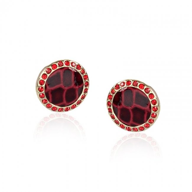 Brahmin | Women's Round Crystal Earrings Rose Fairhaven | Quick Ship!