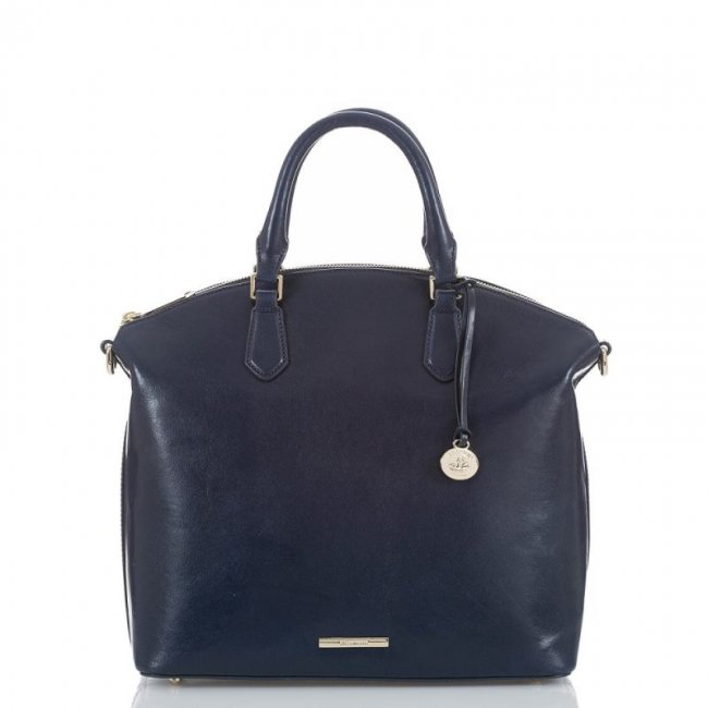 Brahmin | Women's Large Duxbury Satchel Navy Topsail | Quick Ship!