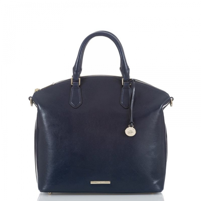 Brahmin | Women's Large Duxbury Satchel Navy Topsail | Quick Ship!