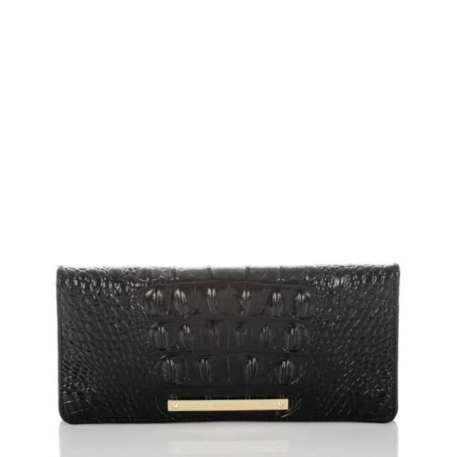 Brahmin | Women's Ady Black Leather Wallet | Black Melbourne | Quick Ship!