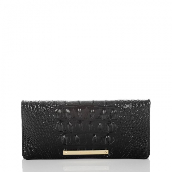 Brahmin | Women's Ady Black Leather Wallet | Black Melbourne | Quick Ship!