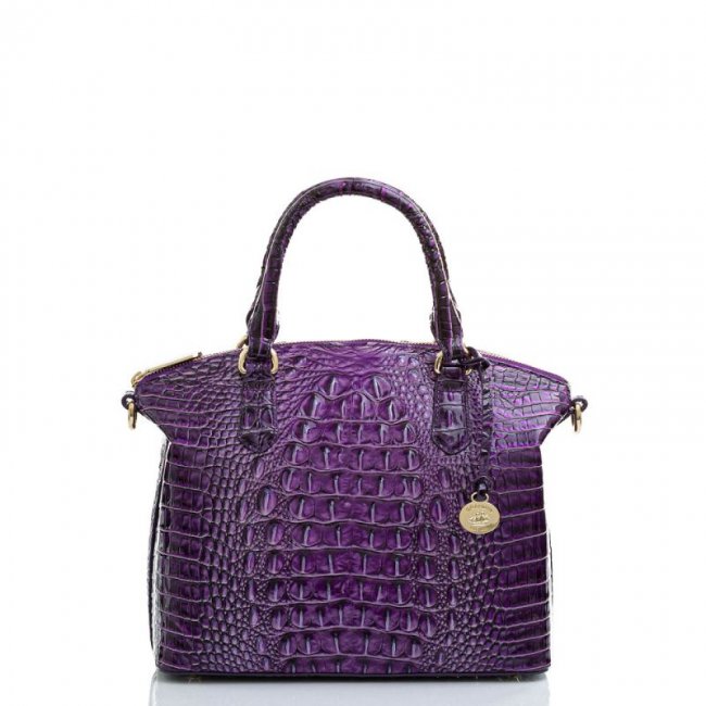 Brahmin | Women's Purple Leather Duxbury Satchel | Ultraviolet Ombre | Quick Ship!